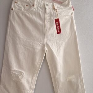 Denimist White Distressed Women Jeans
